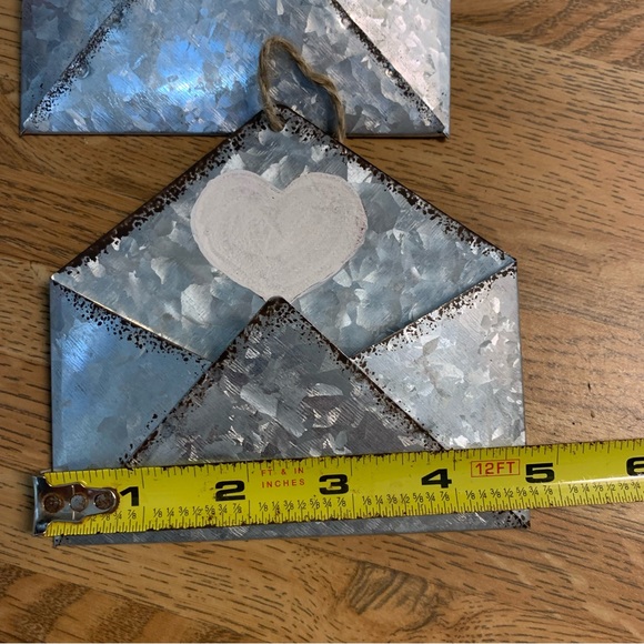 🌱 decor, 2~metal galvanized envelopes~farmhouse~BoHo~rustic🌱 - Picture 8 of 9